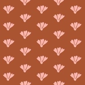 Coral Flower one direction bold and simple - brown and peach