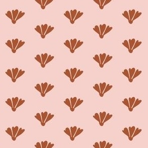 Coral Flower one direction bold and simple - peach and brown