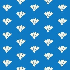 Coral Flower one direction bold and simple - bright blue