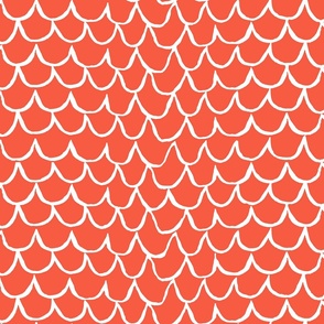 Sea Waves Scallop Pattern // Pomegranate 