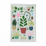 Verdant Heart Houseplants Tea Towel | Wall Hanging