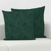 Christmas winter spots and dots abstract colorful dalmatian animal print pine green on black SMALL