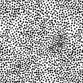 Christmas winter spots and dots abstract colorful dalmatian animal print monochrome black on white SMALL