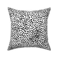 Christmas winter spots and dots abstract colorful dalmatian animal print monochrome black on white