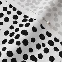 Christmas winter spots and dots abstract colorful dalmatian animal print monochrome black on white