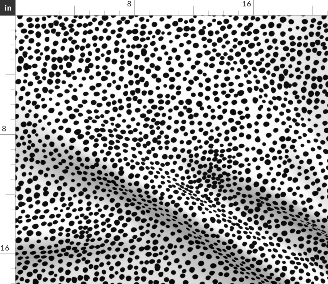 Christmas winter spots and dots abstract colorful dalmatian animal print monochrome black on white