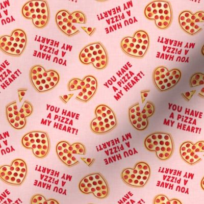 You have a pizza my heart! - pink - heart shaped pizza Valentine's Day - LAD21
