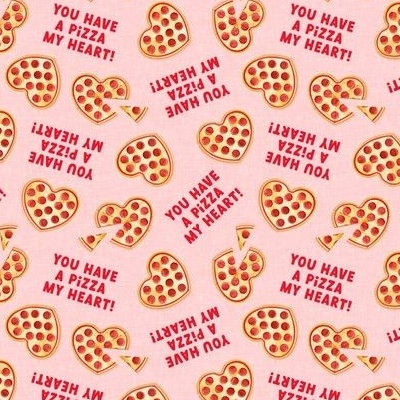 Heart Shaped Pizza Fabric, Wallpaper and Home Decor | Spoonflower