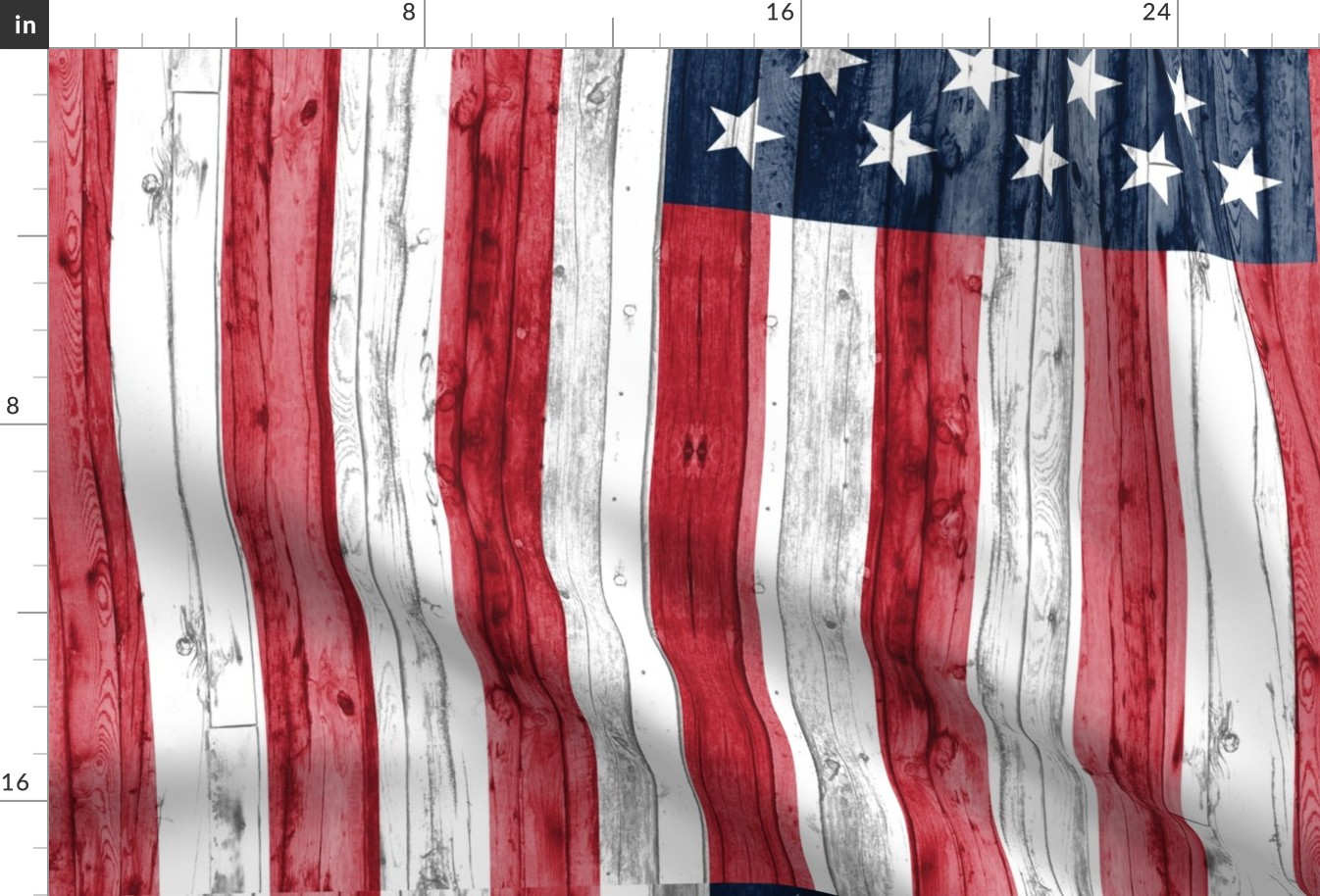 (1/2 yard minky) cropped American Flag - C21