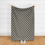 Retro Tangled squares anthracite black cream