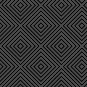 diamonds + squares dark grey and black