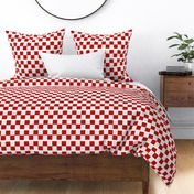 3 inch Red & White Knitting Checkerboard Vertical Border