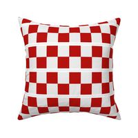 3 inch Red & White Knitting Checkerboard Vertical Border