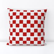 3 inch Red & White Knitting Checkerboard Vertical Border