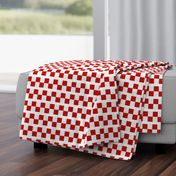 2 inch Red & White Knitting Checkerboard Vertical Border