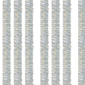 Painter's Vertical Stripe in Blue, Sage, and Ecru