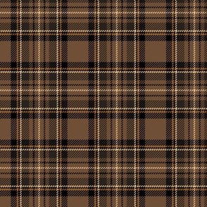 ★ 70s BROWN TARTAN M ★ Royal Stewart inspired / Medium Scale (3") / Collection : Plaid ’s not dead – Classic Punk Prints 