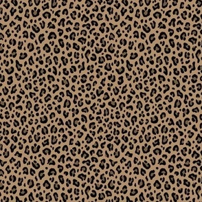 ★ LEOPARD PRINT in ICED COFFEE BROWN ★ Extra Tiny Scale (Doll House Size) / Collection : Leopard spots – Punk Rock Animal Print