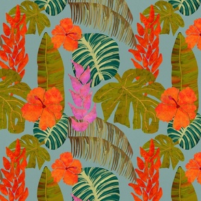 Tropical Floral Fantasy - Large Scale