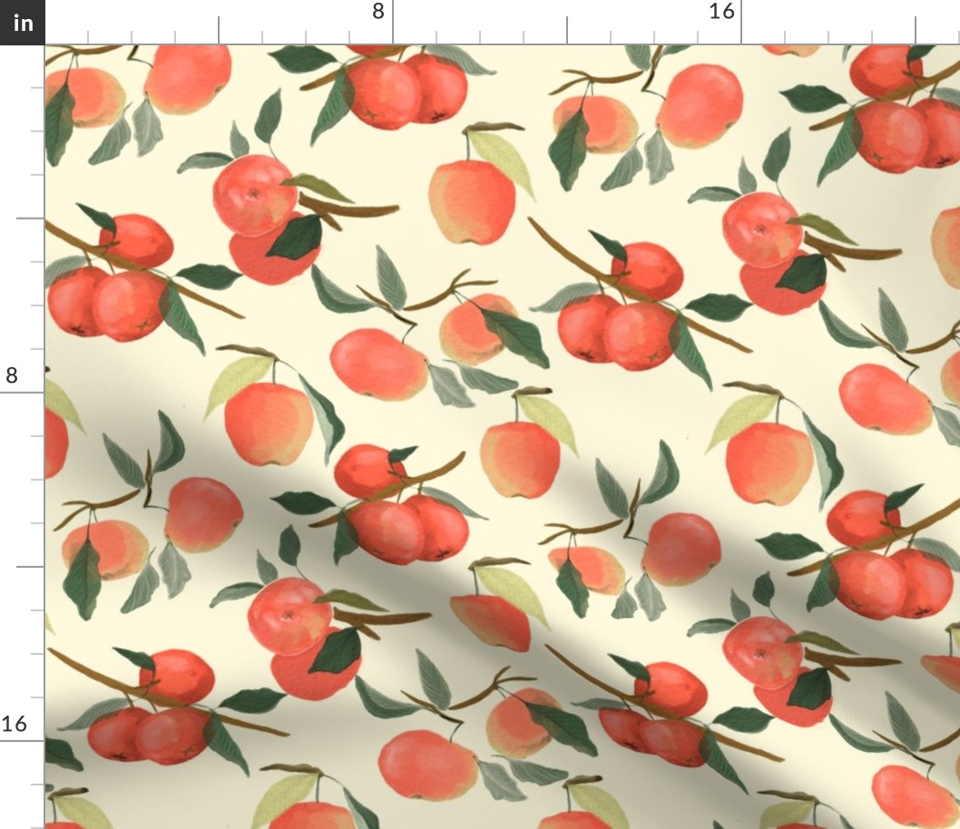 Apples season in bright background 