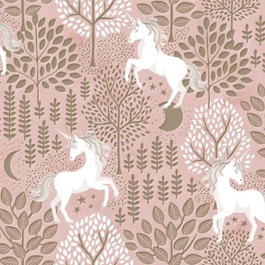 Unicorn forest blush pink