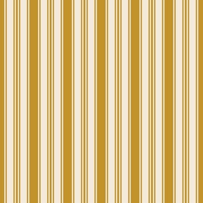 Vintage stripes mustard yellow white french