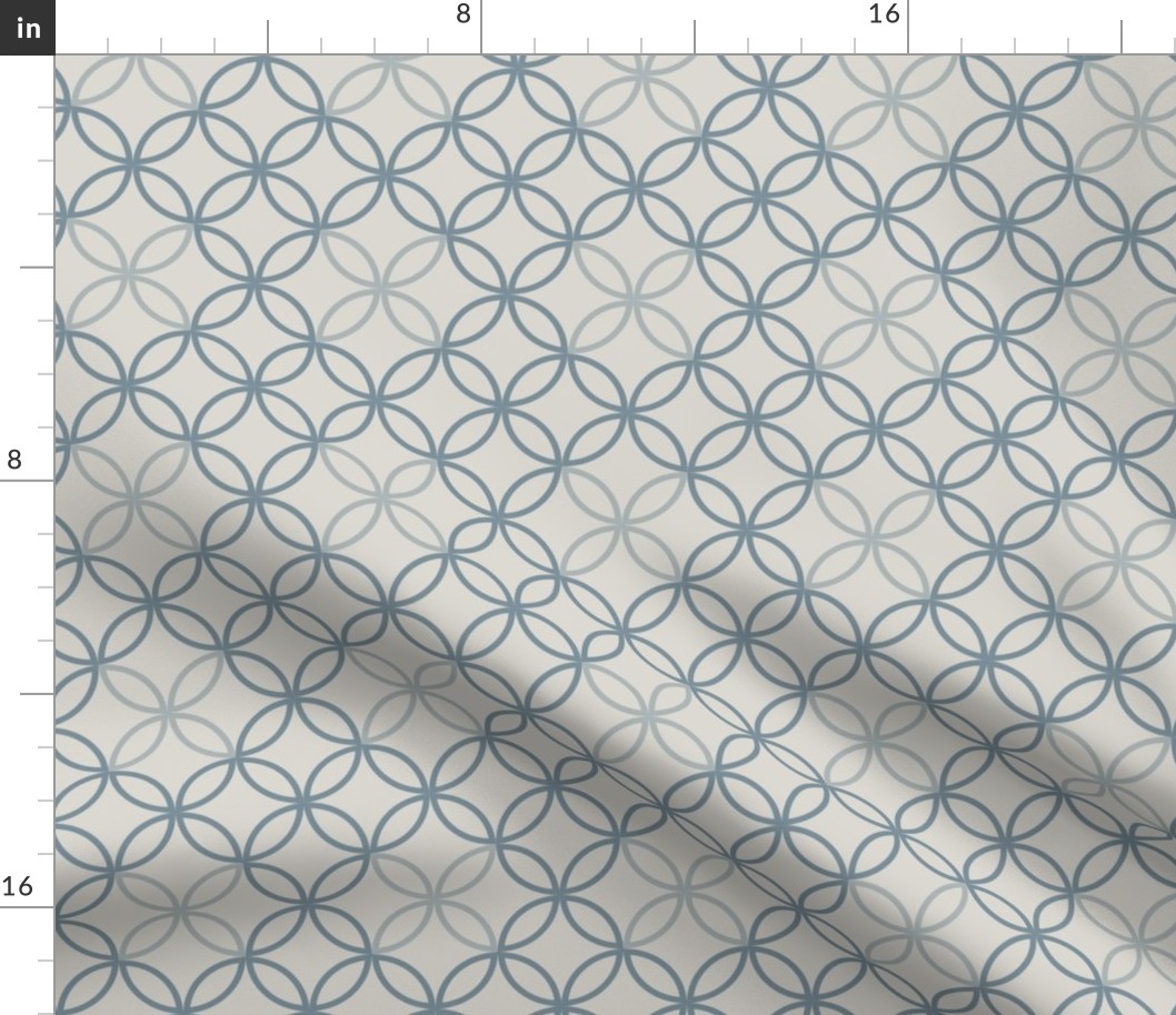 Geometric Pattern: Circle Nested Outline: Bluestone