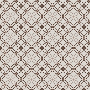 Geometric Pattern: Circle Nested Outline: Brownstone
