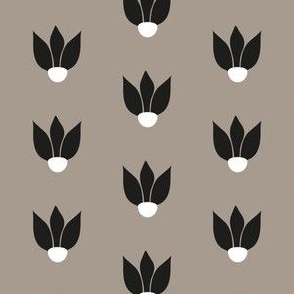 Simple Bold One Direction Wildflower - grey black