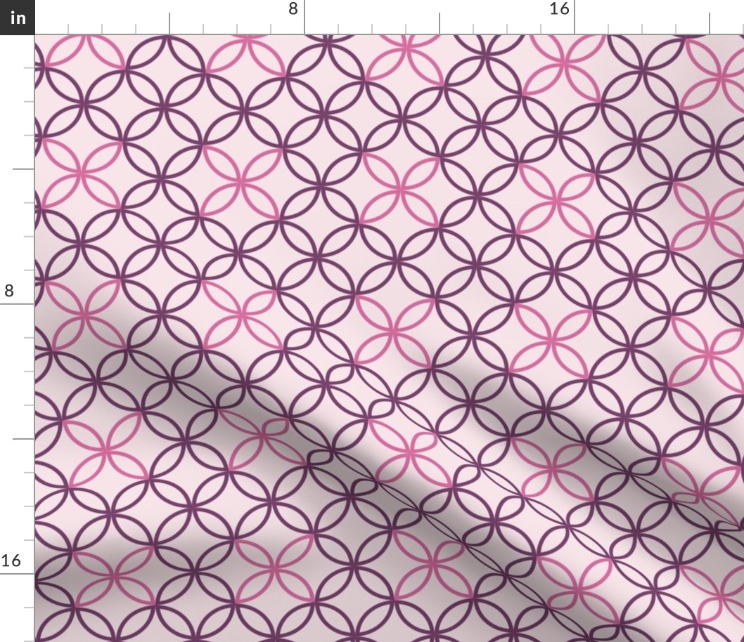 Geometric Pattern: Circle Nested Outline: Violet