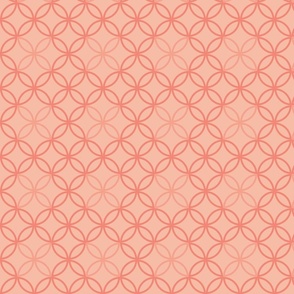 Geometric Pattern: Circle Nested Outline: Salmon