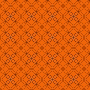 Geometric Pattern: Circle Nested Outline: Tangerine