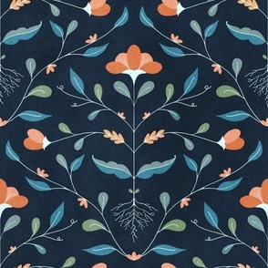 Wood Orchid — Navy