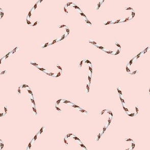 Floral Candy Canes // Lt Peachy Pink