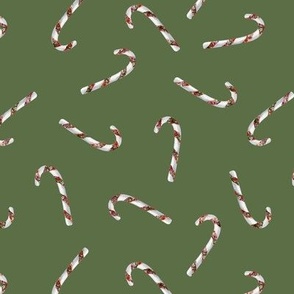 Floral Candy Canes // Muted Green
