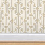 Vintage tangled geometrics cream Wallpaper