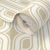 Vintage tangled geometrics cream Wallpaper