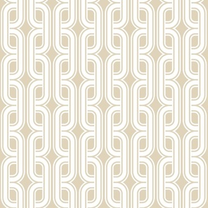 Vintage tangled geometrics cream Wallpaper