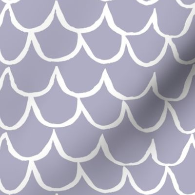 Sea Waves Scallop Pattern // Blue Grey