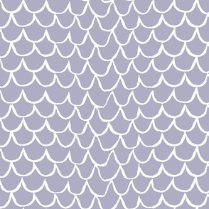 Sea Waves Scallop Pattern // Blue Grey