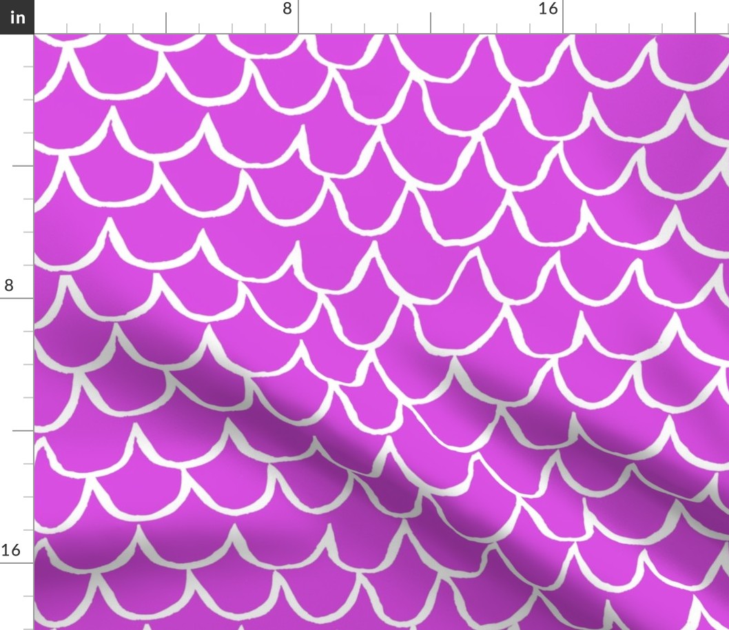 Sea Waves Scallop Pattern // Neon Bloom