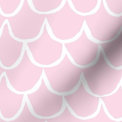 Sea Waves Scallop Pattern // Blush 