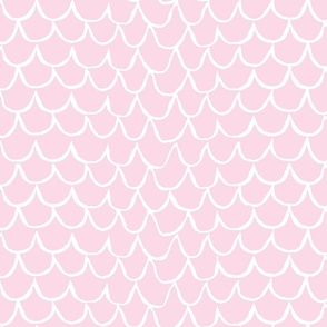 Sea Waves Scallop Pattern // Blush 