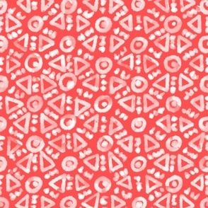 Batik tribal bursts on coral (m)