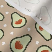 avocado love - heart avocado valentine - neutrals blush - LAD21