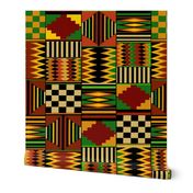 African Kente Cloth - Faux Quilt - 24"x36" Design 1227716