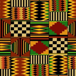 African Kente Cloth - Faux Quilt - 24"x36" Design 1227716