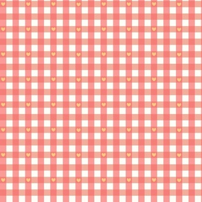 Heart Gingham corners