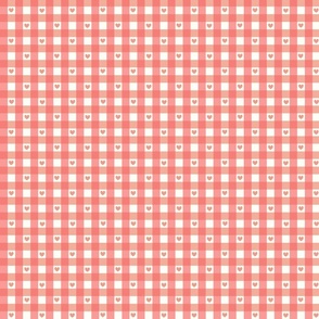 Heart Gingham pink