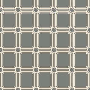 Vintage squares repeat pewter grey Wallpaper